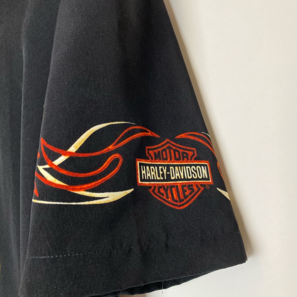 Harley Davidson fire button down - Picture 3 of 8